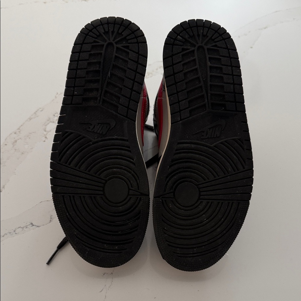 Jordan Women’s High-Top Sneakers in Black, Gray & Red - Picture 3 of 3
